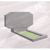 Гранитный памятник горизонтальный со скошенными углами – 008