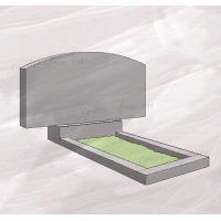 Гранитный памятник горизонтальный с закругленным верхом – 013