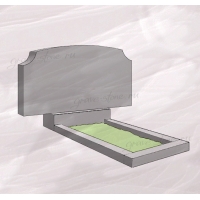 Гранитный памятник горизонтальный с закругленным верхом – 024