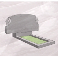 Гранитный памятник горизонтальный с закругленным верхом – 050