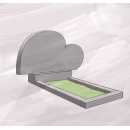 Гранитный памятник горизонтальный в виде сердца – 076 Гранитный памятник горизонтальный в виде сердца – 076