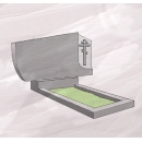 Гранитный памятник горизонтальный со скошенным верхом и крестом – 086 Гранитный памятник горизонтальный со скошенным верхом и крестом – 086