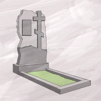 Гранитный памятник вертикальный с крестом – 160