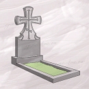 Гранитный памятник вертикальный в виде креста – 169 Гранитный памятник вертикальный в виде креста – 169