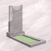 Гранитный памятник вертикальный резной с плащаницей – 182