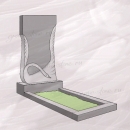 Гранитный памятник вертикальный резной с лебедем – 187 Гранитный памятник вертикальный резной с лебедем – 187